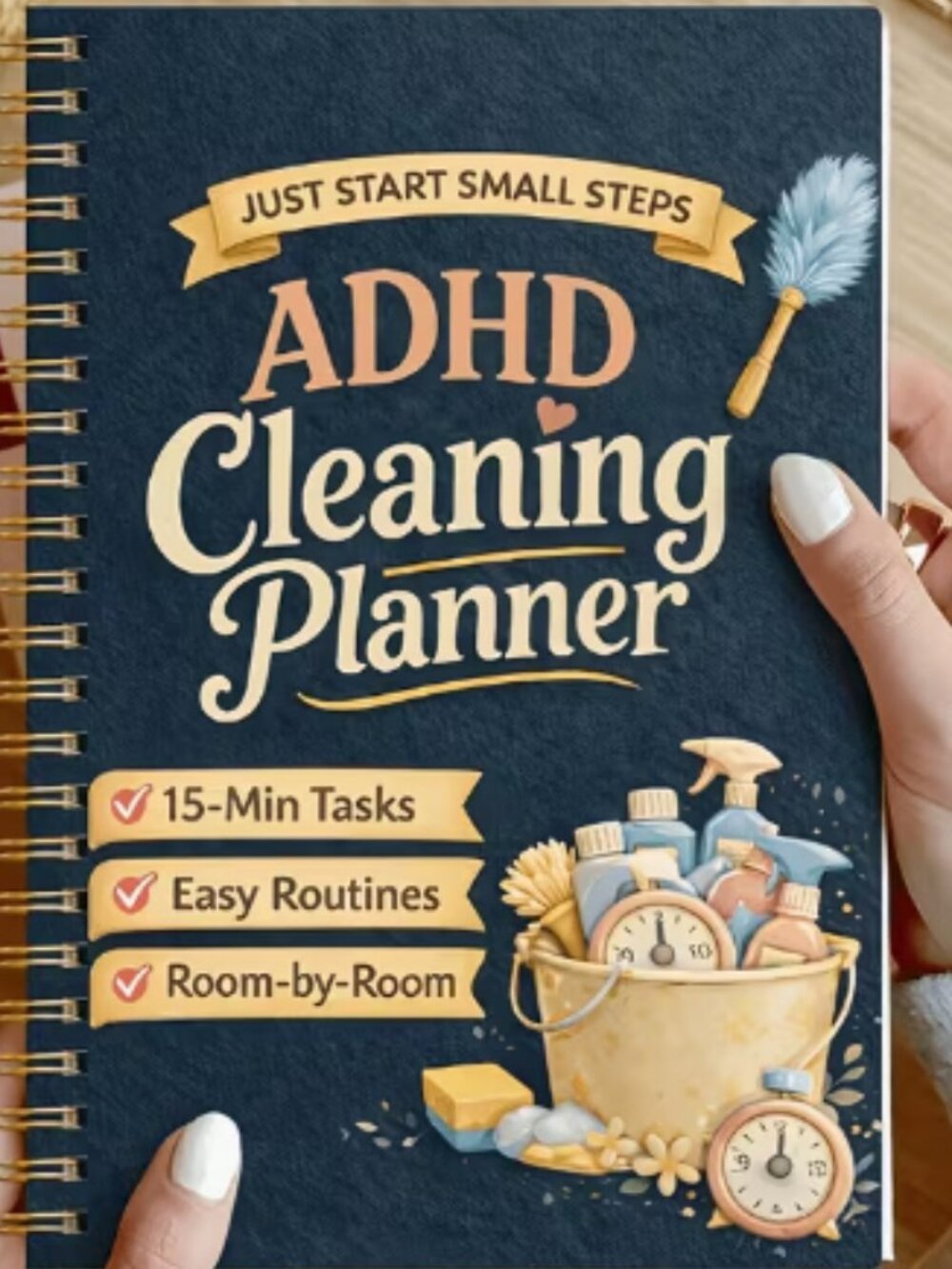 ADHD Spiral Bound Cleaning Planner